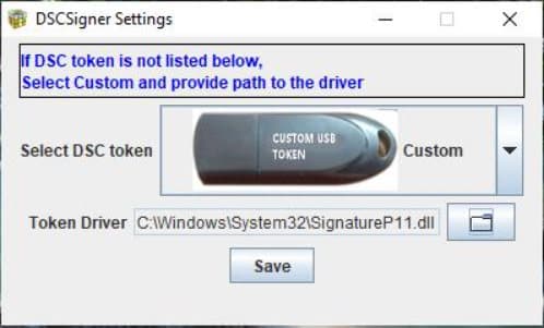 Select Token Driver Configuration